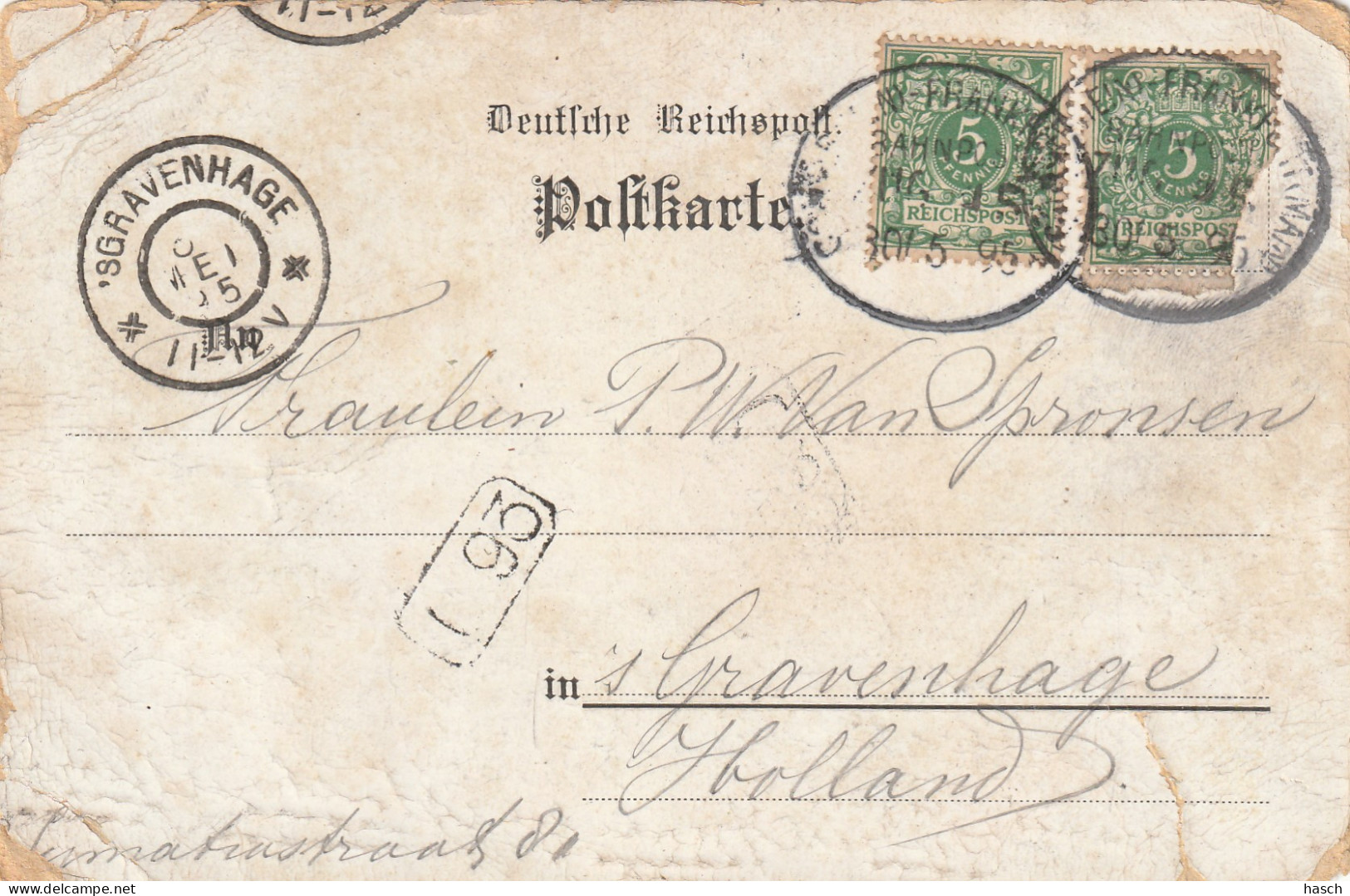 4907 47 Rolandseck, Gruss Aus Rolandseck, Multivues. (Briefmarken 1895) (mehrere Falten Unter Einem Riss)  - Remagen