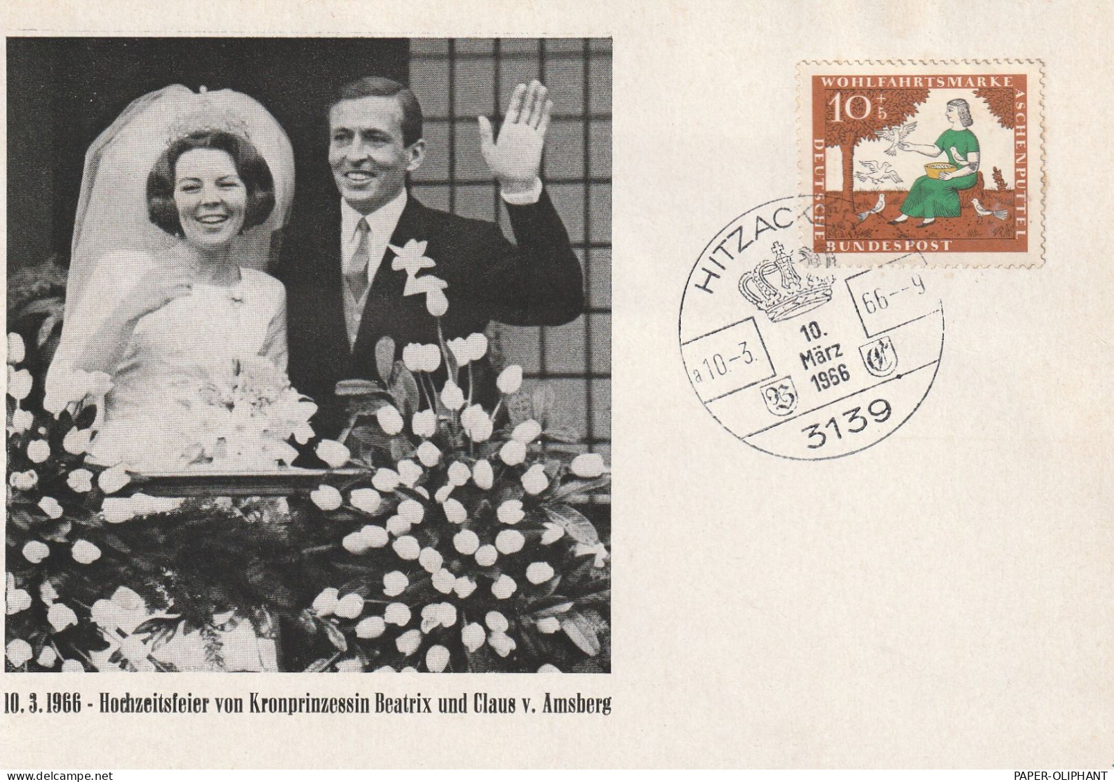 MONARCHIE - NIEDERLANDE, Hochzeit 1966 - Königshäuser