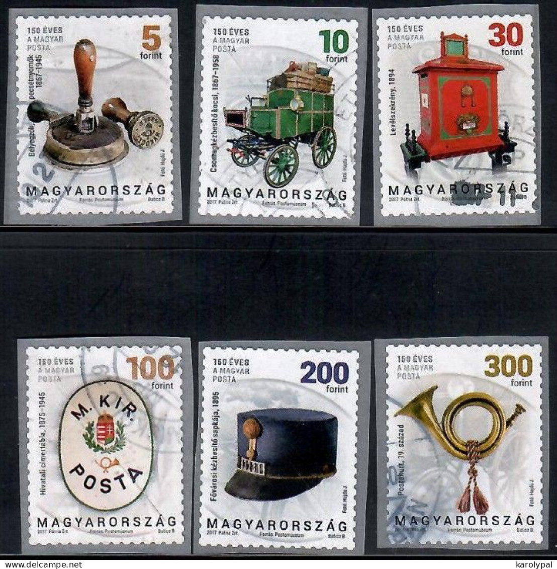 Hungary, 2017 Used, Postal History Mi. Nr.5893-8 - Usati