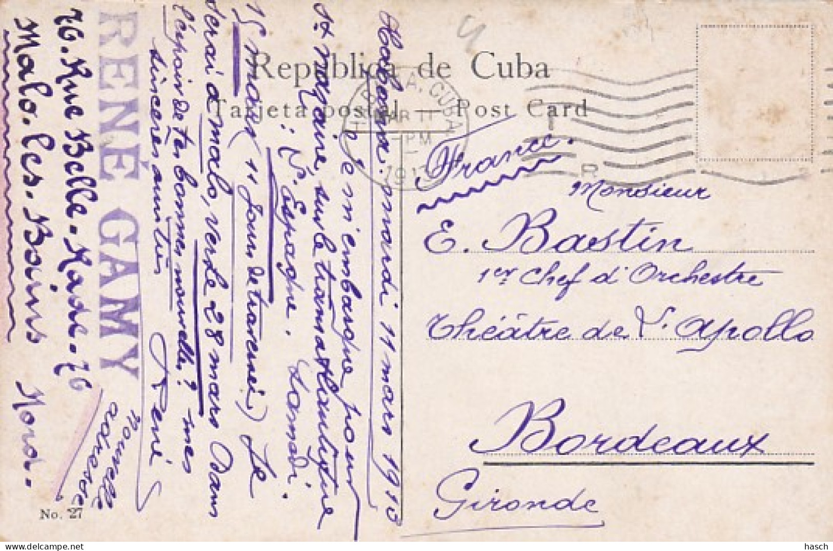 4825103Habana, Avenida Del Golfo Gulf Avenue. 1913.(see Corners, See Sides) - Cuba