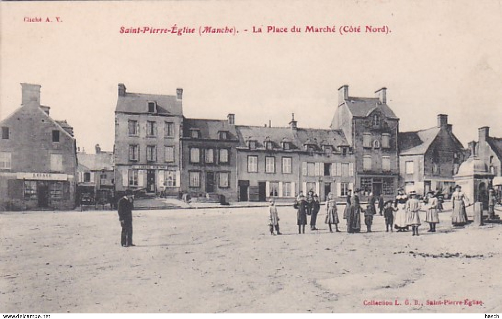 4825152Manche, Saint Pierre Église , La Place Du Marché. (voir Coins) - Saint Pierre Eglise