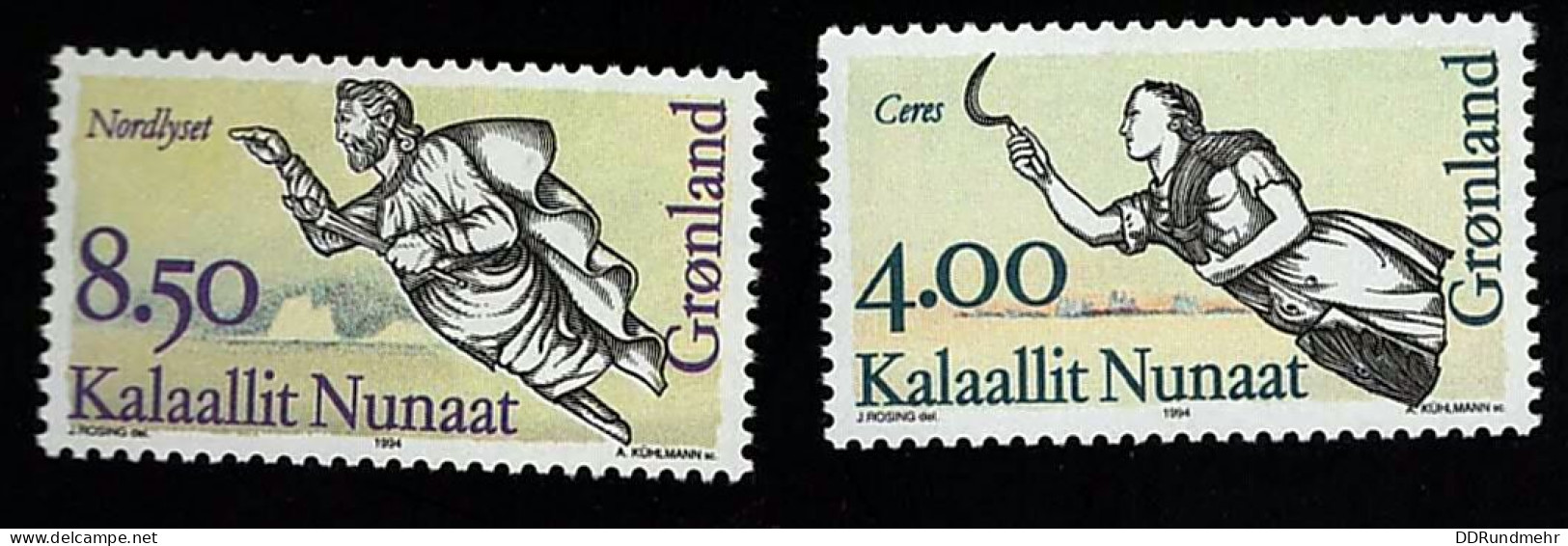 1994 Figurhead  Michel GL 252 - 253 Stamp Number GL 273 - 274 Yvert Et Tellier GL 240 - 241 Xx MNH - Neufs