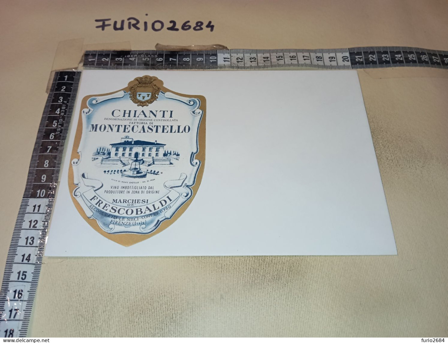 HB12165 ETICHETTA CHIANTI FATTORIA DI MONTECASTELLO MARCHESI DE' FRESCOBALDI - Altri & Non Classificati