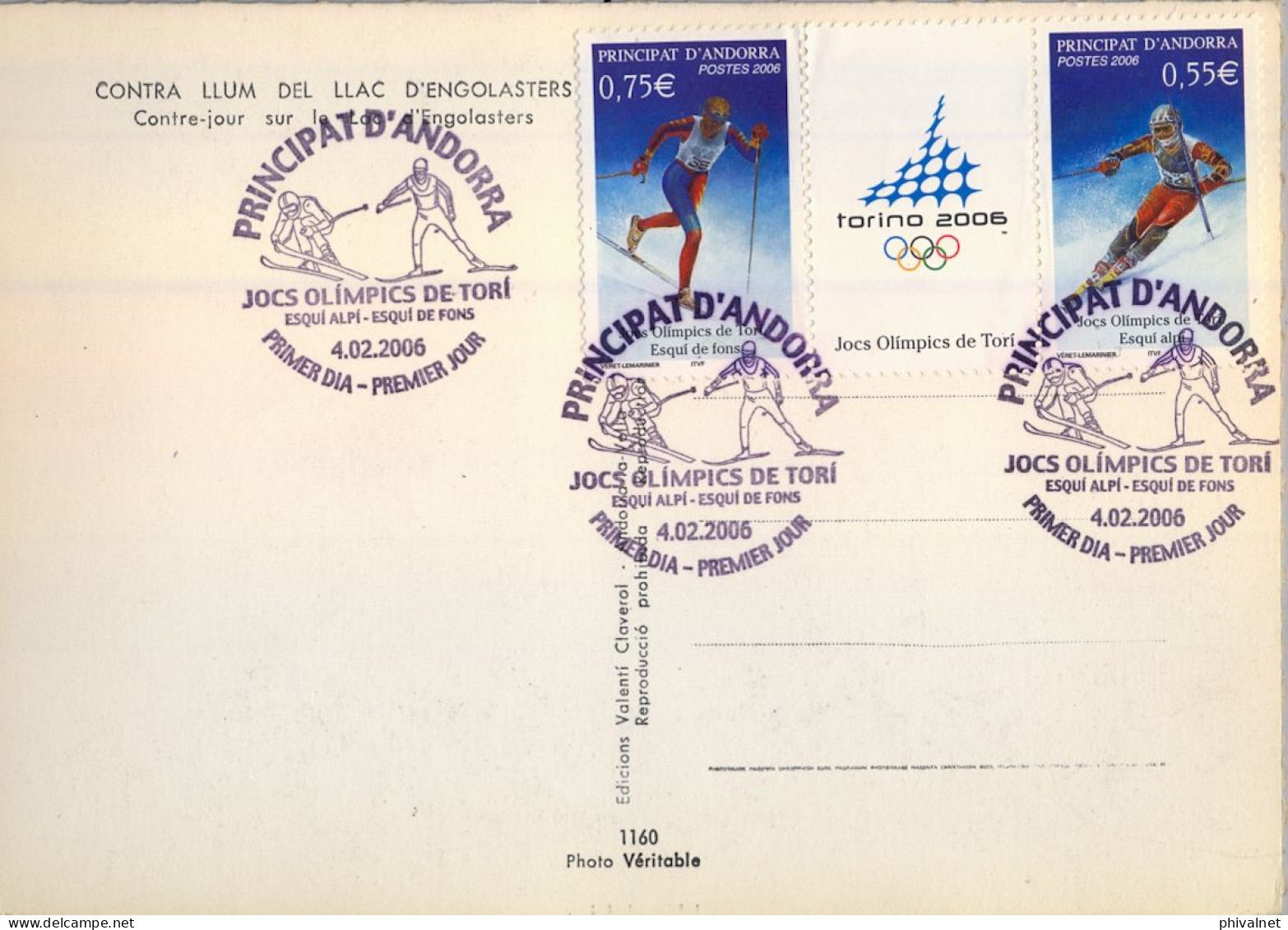 2006 , ED. 640 / 641 - JUEGOS OLÍMPICOS DE INVIERNO , SKI , ESQUI  , MAT. PRIMER DIA , FDC , ANDORRA FRANCESA - FDC