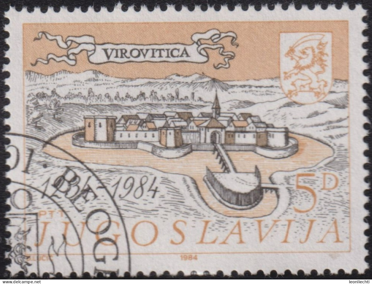 1984 Jugoslawien ° Mi:YU 2068, Yt:YU 1946, Sg:YU 2168, SFK:YU 2558, 700th Anniversary Of The City Of Virovitica - Oblitérés