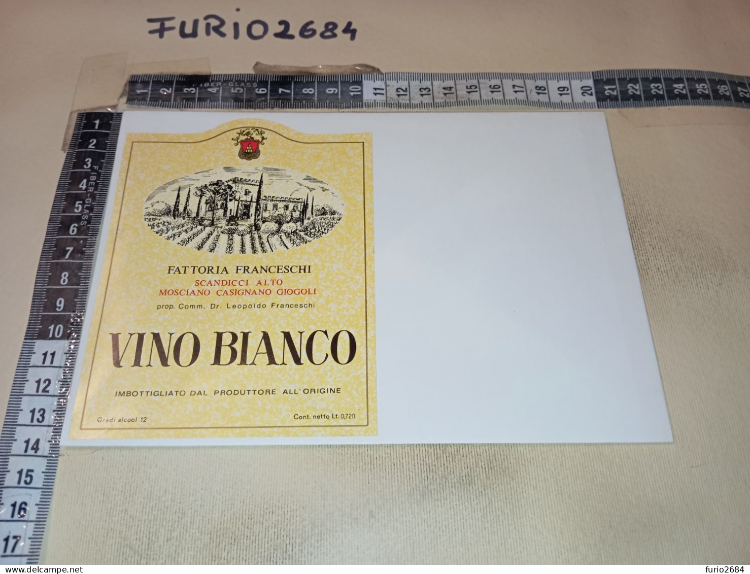 HB12169 ETICHETTE VINO BIANCO FATTORIA FRANCESCHI SCANDICCI ALTO MOSCIANO CASIGNANO GIOGOLI - Sonstige & Ohne Zuordnung