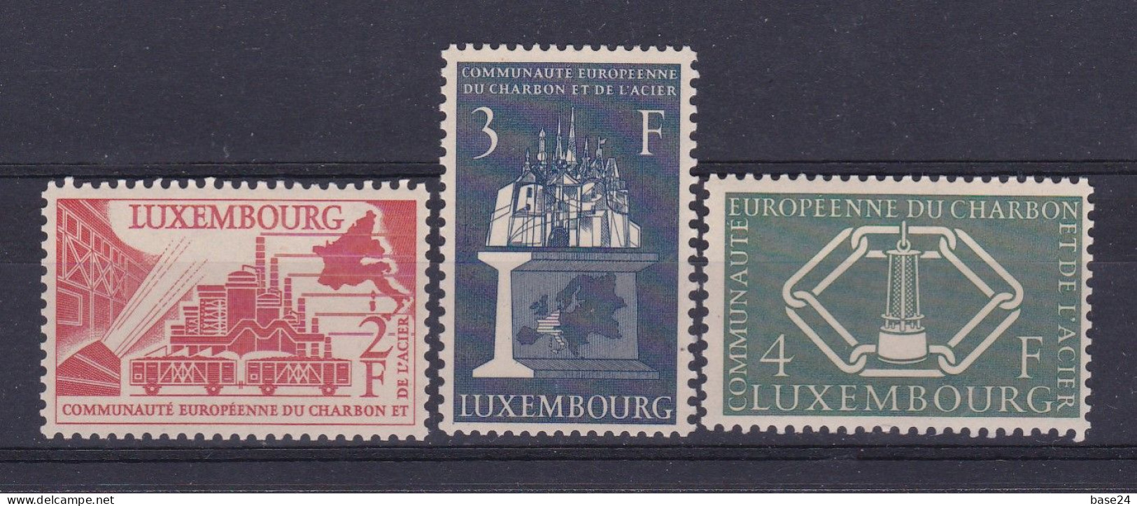 1956 Lussemburgo Luxembourg CECA Comunità Europea Carbone E Acciaio Serie Di 3 Valori (511/13) MNH** Coal And Steel - 1956