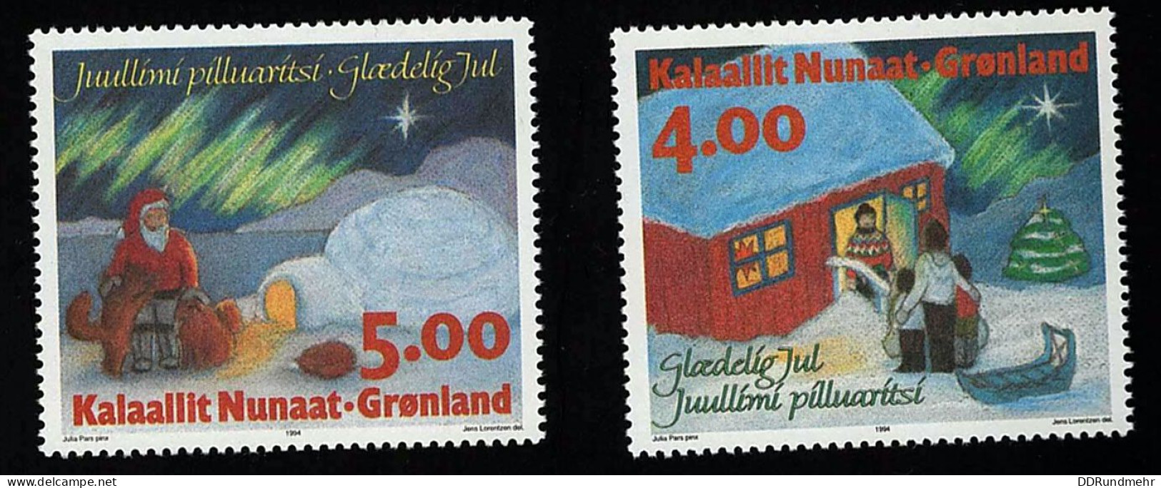 1994 Christmas  Michel GL 254 - 255 Stamp Number GL 275 - 276 Yvert Et Tellier GL 242 - 243 Xx MNH - Neufs