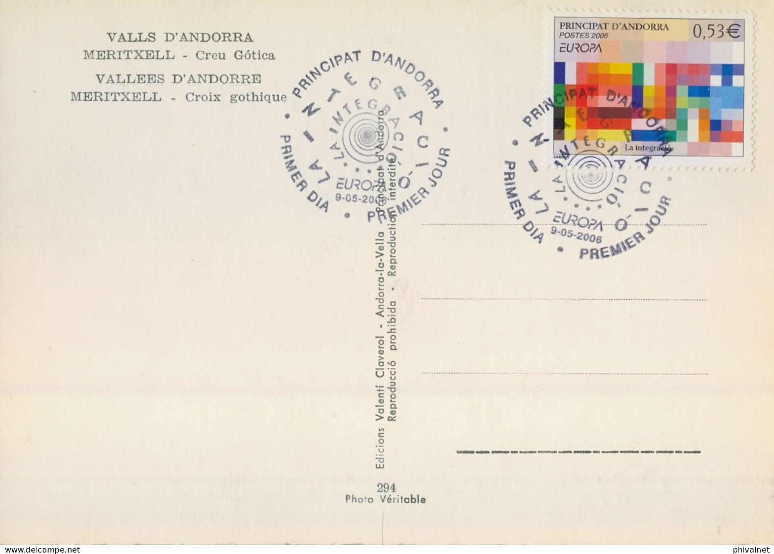 2006 , ED. 644 - TEMA EUROPA , LA INTEGRACIÓN , MAT. PRIMER DIA , FDC , ANDORRA FRANCESA - FDC