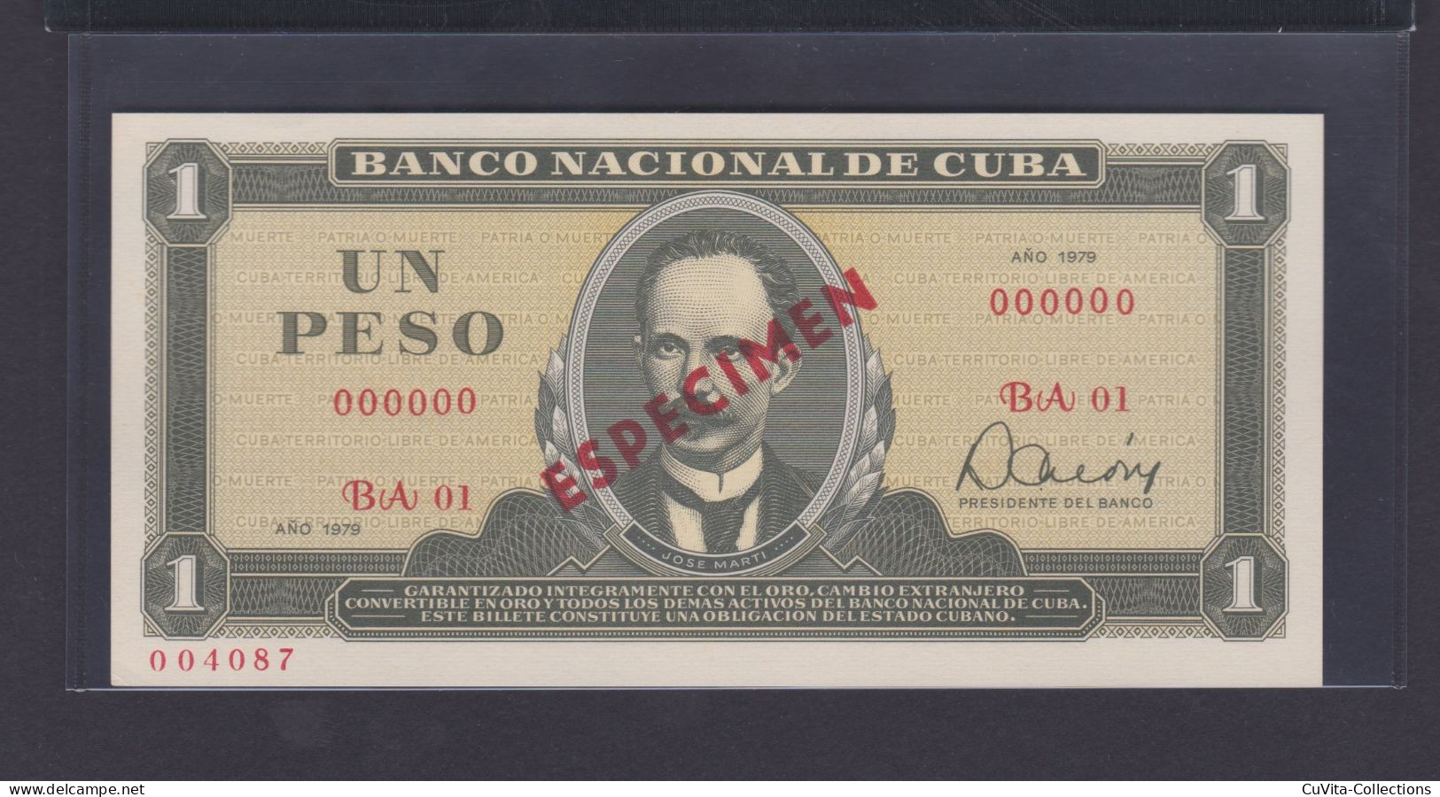 1 PESO 1979 UNC / SC ESPECIMEN - Cuba