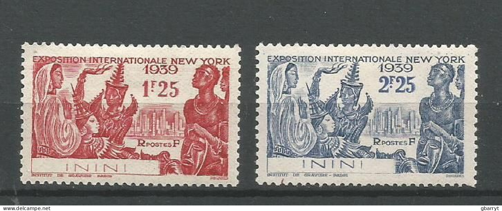 Inini Scott #42 - 43 Complete MH VF .New York World's Fair Issue......................(w101) - Unused Stamps