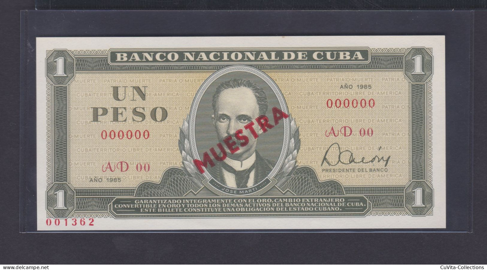 1 PESO 1985 UNC / SC MUESTRA - Kuba