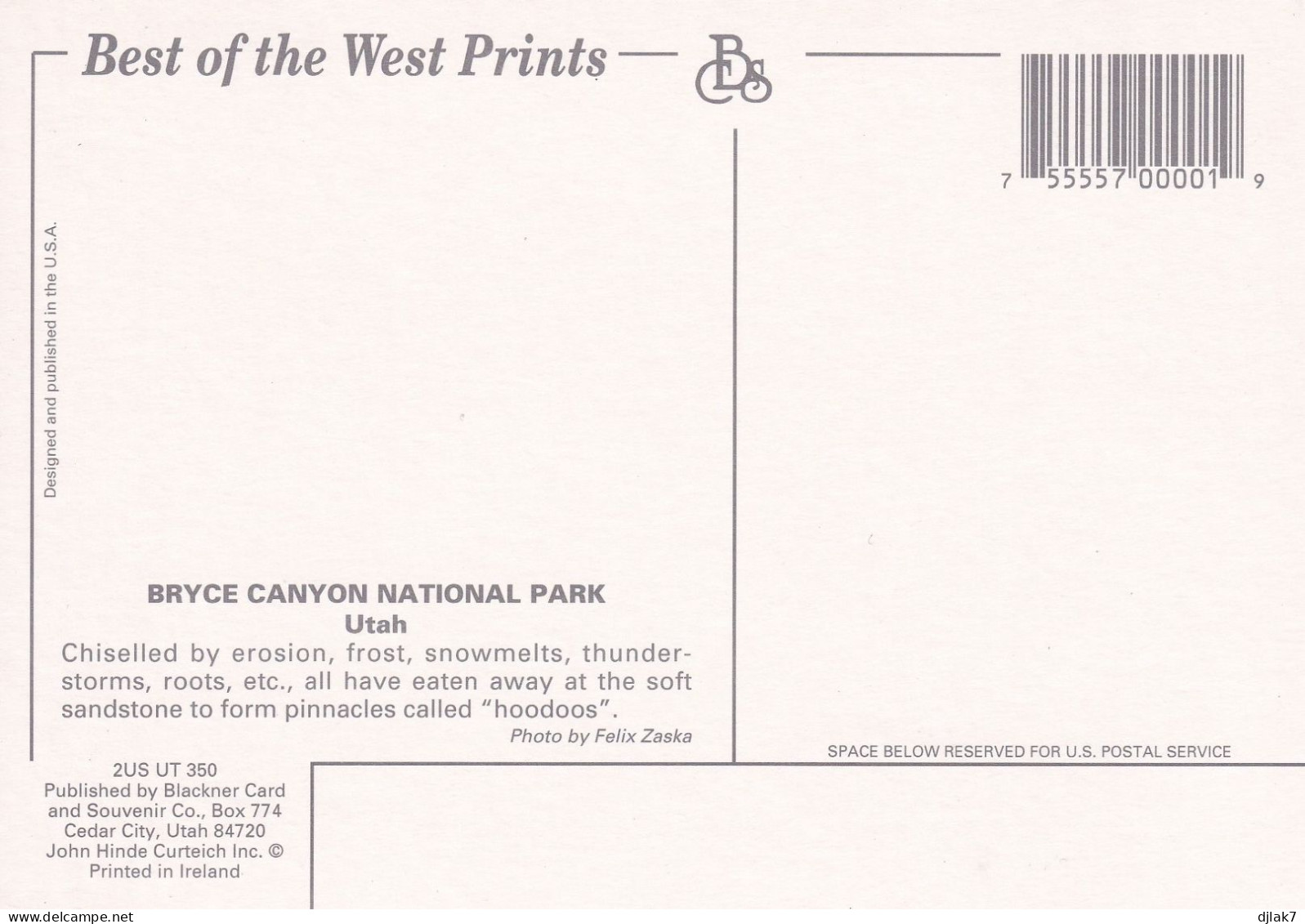 Etats Unis Bryce Canyon National Park - Bryce Canyon