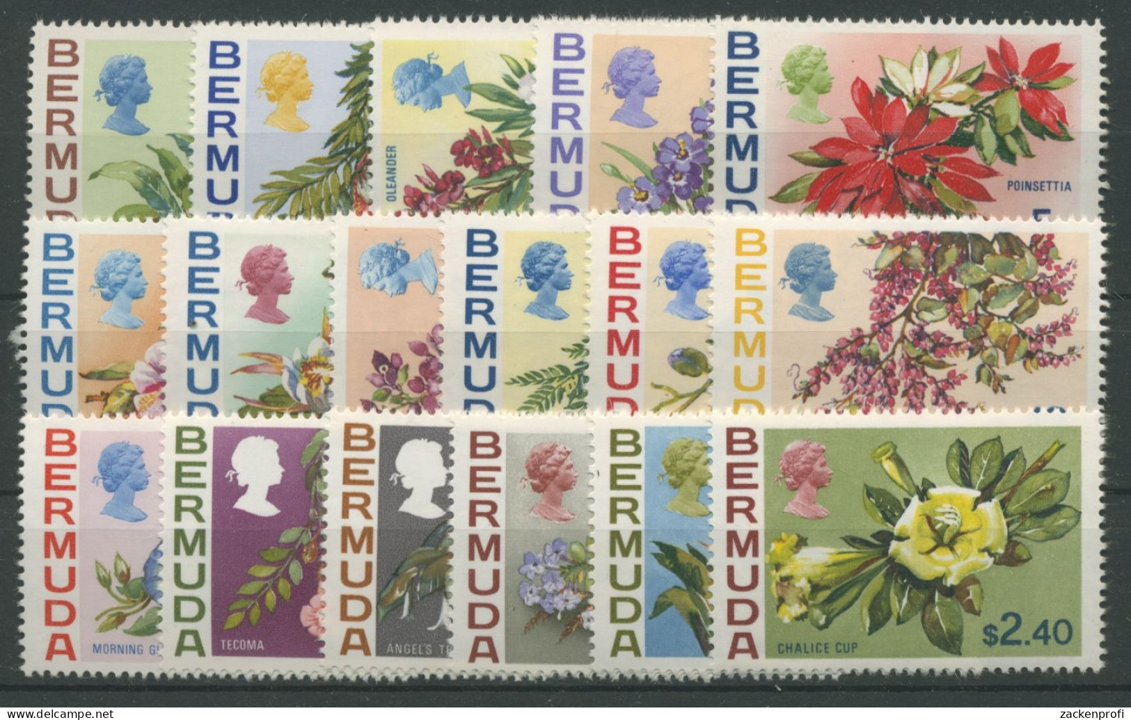 Bermuda-Inseln 1970 Freimarken Blumen Und Blüten 244/60 Postfrisch - Bermudas