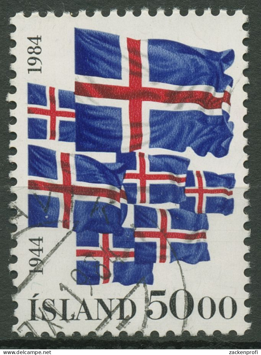 Island 1984 40 Jahre Republik Landesflagge 617 Gestempelt - Usati