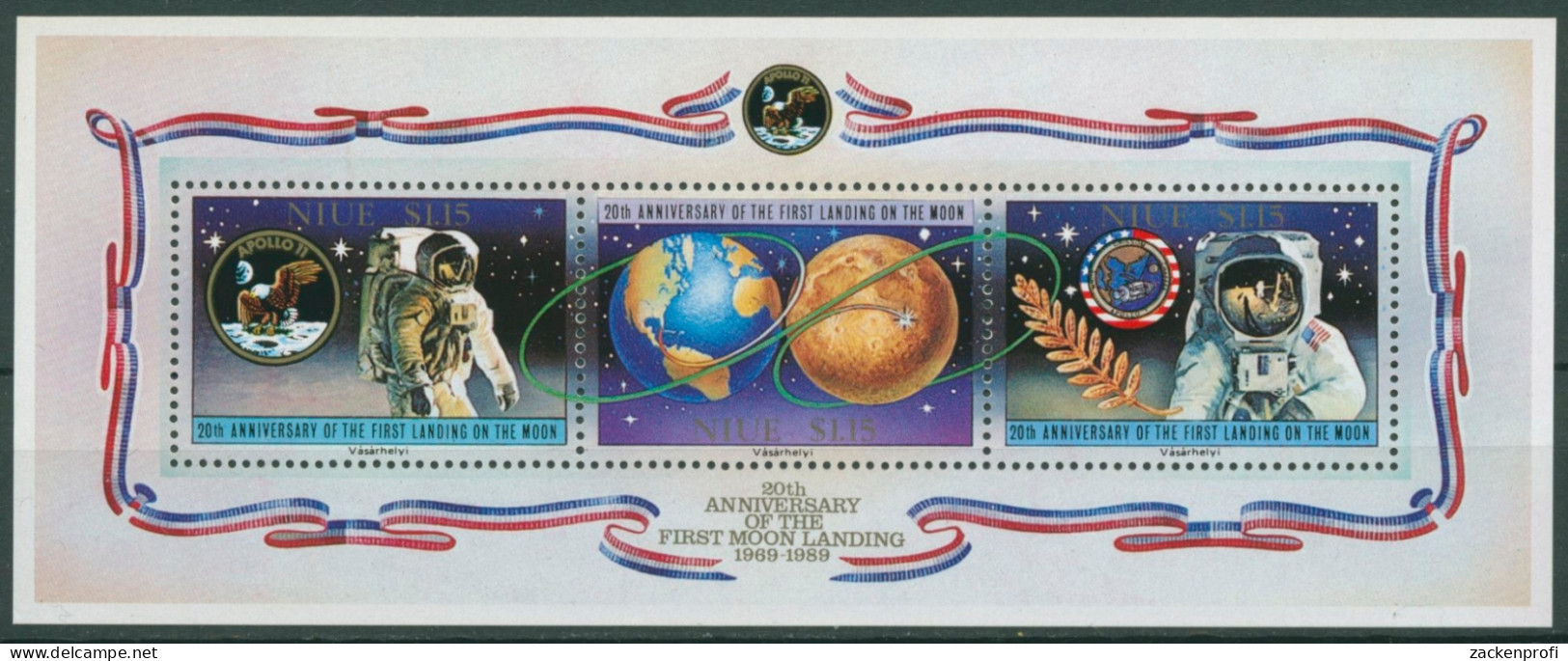 Niue 1989 20 Jahre Erste Bemannte Mondlandung Block 114 Postfrisch (C28732) - Niue