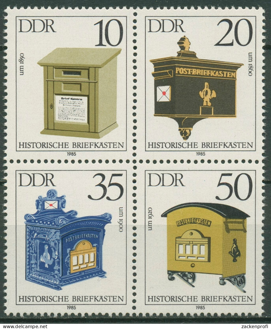 DDR 1985 Postkästen Historische Briefkästen 2924/27 ZD Postfrisch - Nuovi