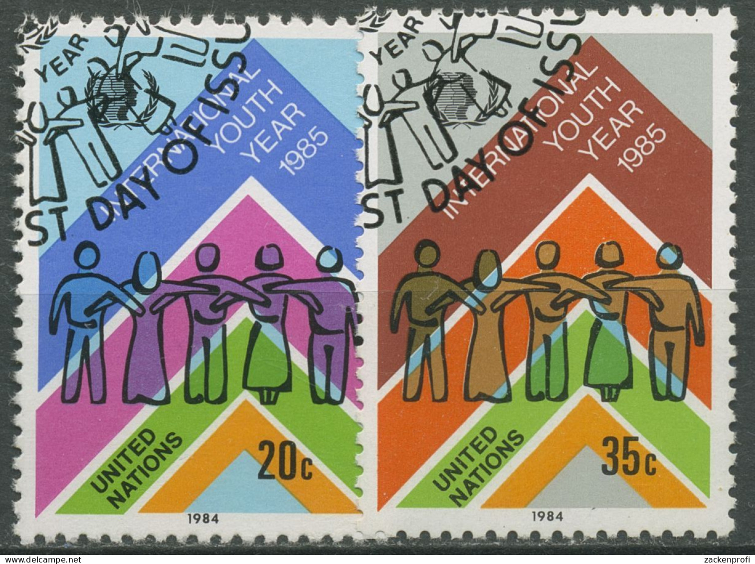 UNO New York 1984 Jahr Der Jugend 464/65 Gestempelt - Used Stamps