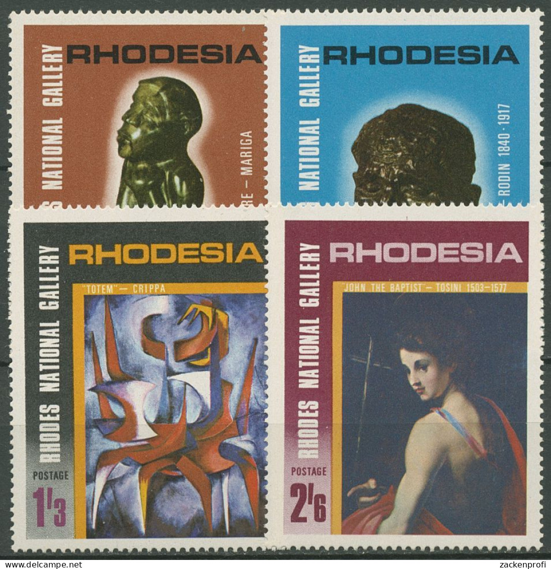 Rhodesien 1967 Nationalgalerie Salesbury Kunst Gemälde 62/65 Postfrisch - Rhodesien (1964-1980)