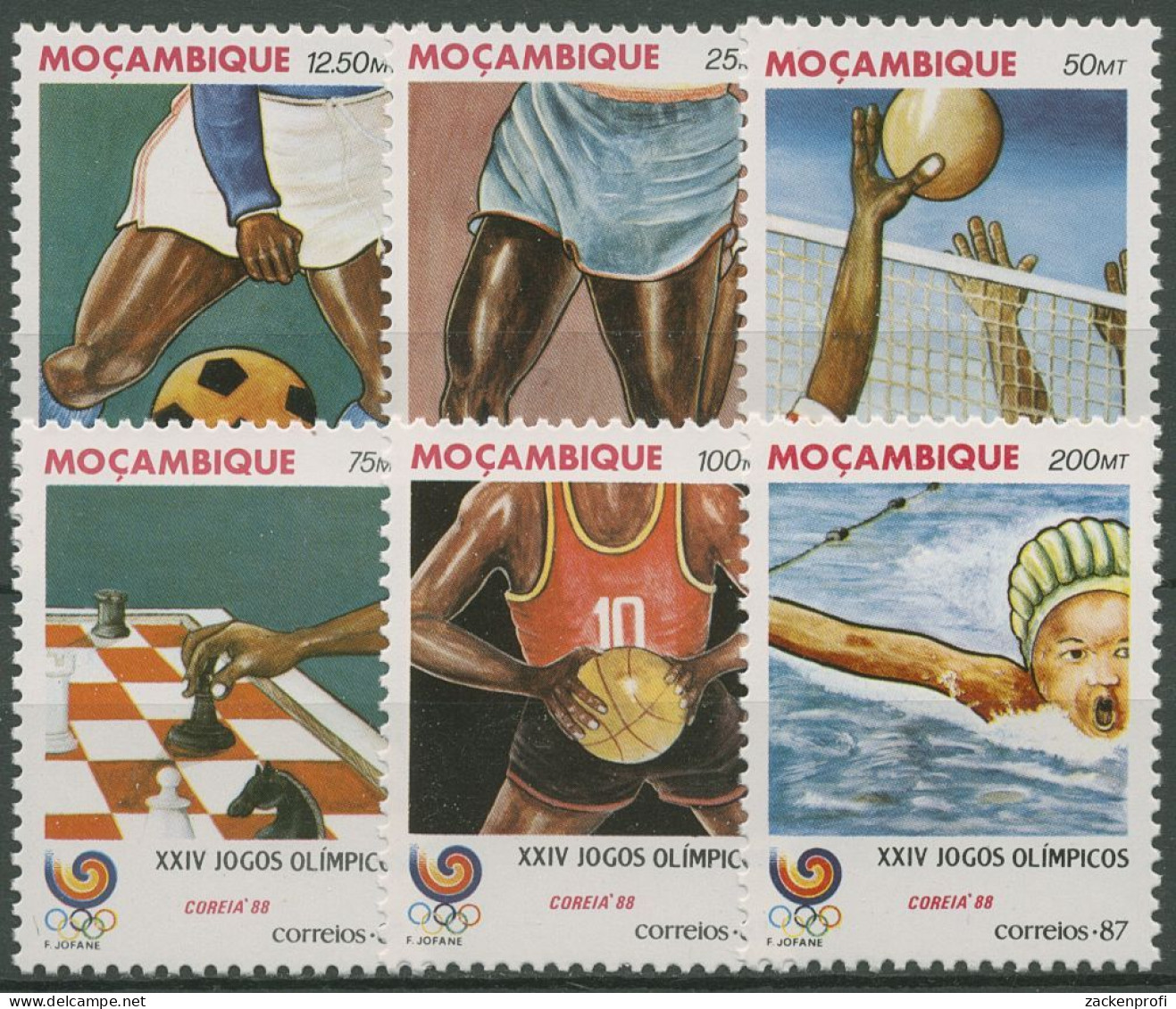 Mocambique 1987 Olympische Sommerspiele Seoul 1094/99 Postfrisch - Mosambik