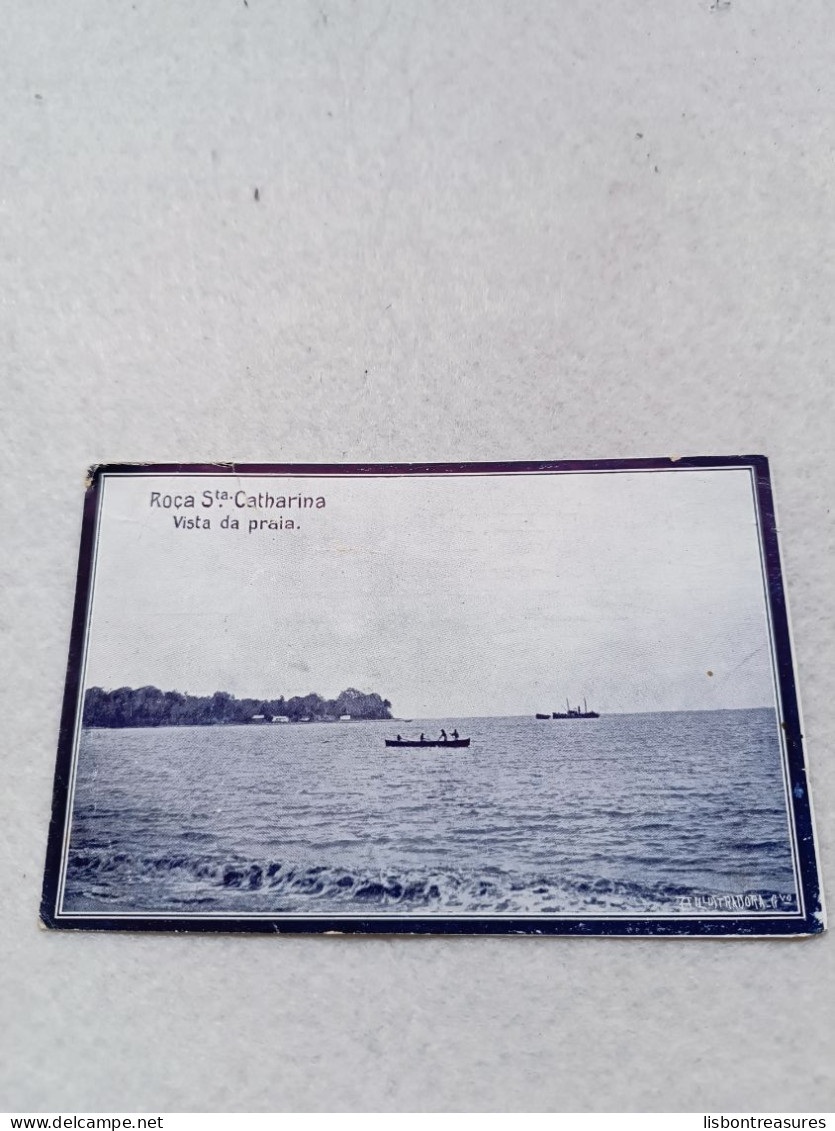 ANTIQUE POSTCARD SÃO TOME E PRINCIPE ROÇA STA CATARINA - VISTA DA PRAIA UNUSED - Sao Tome Et Principe