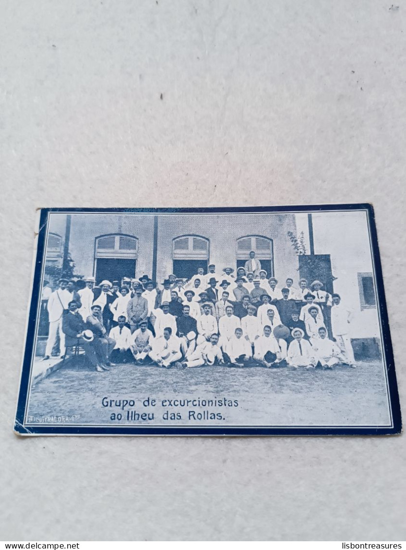 ANTIQUE POSTCARD SÃO TOME E PRINCIPE -  GRUPO DE EXCURSIONISTAS AO ILHEU DAS ROLLAS UNUSED - Sao Tome En Principe