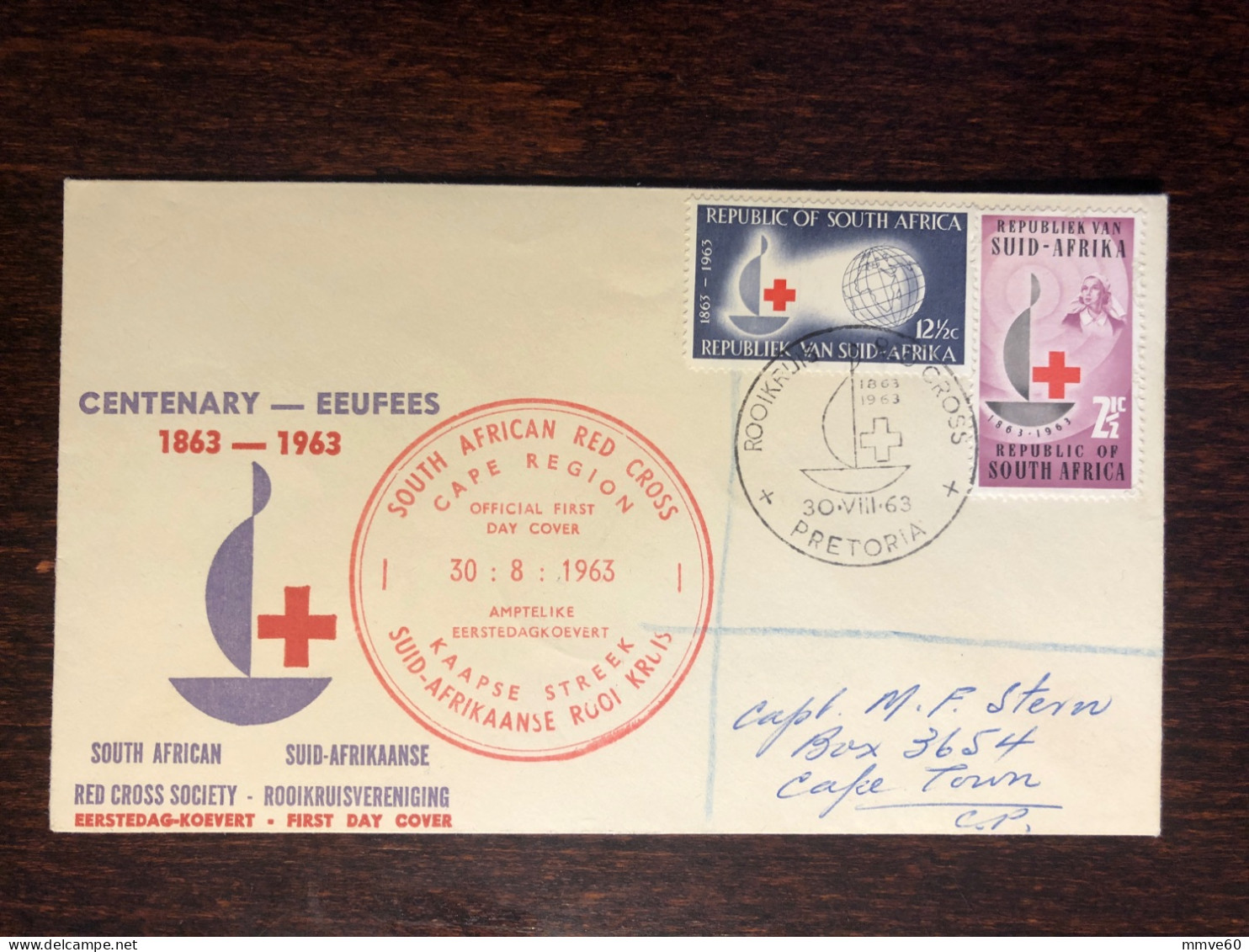 SOUTH AFRICA FDC COVER 1963 YEAR RED CROSS HEALTH MEDICINE STAMPS - FDC