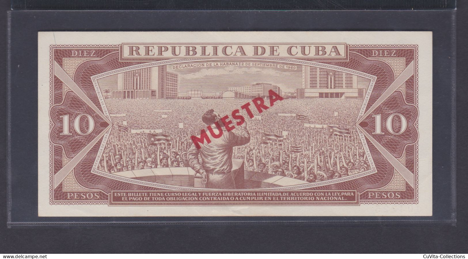 10 PESOS 1983 UNC / SC MUESTRA - Kuba