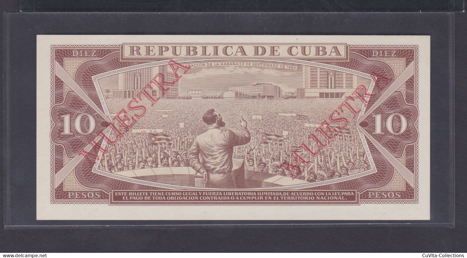 10 PESOS 1986 UNC / SC MUESTRA - Cuba