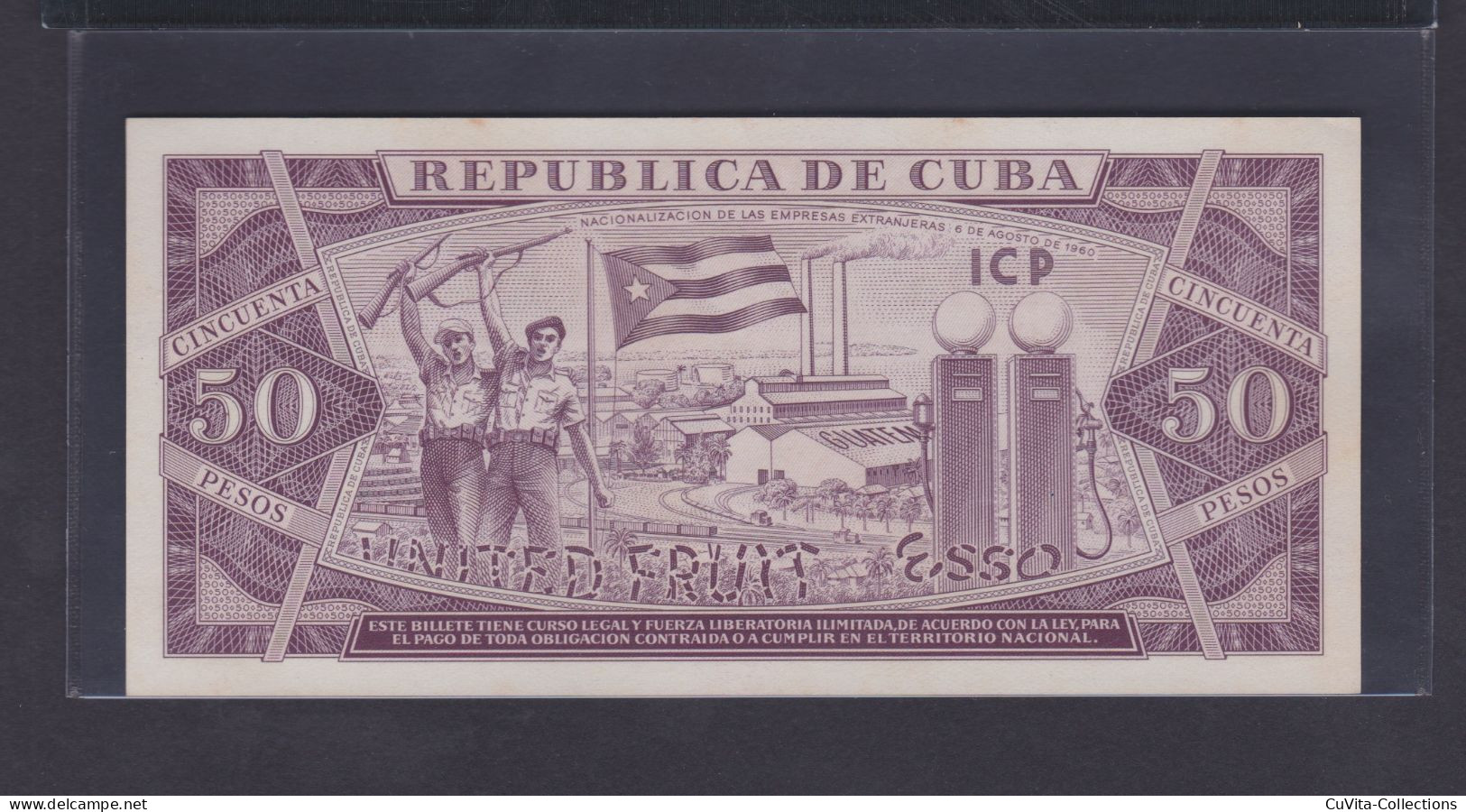 50 PESOS 1961 UNC / SC SPECIMEN - FIRMADO POR EL CHE - Kuba