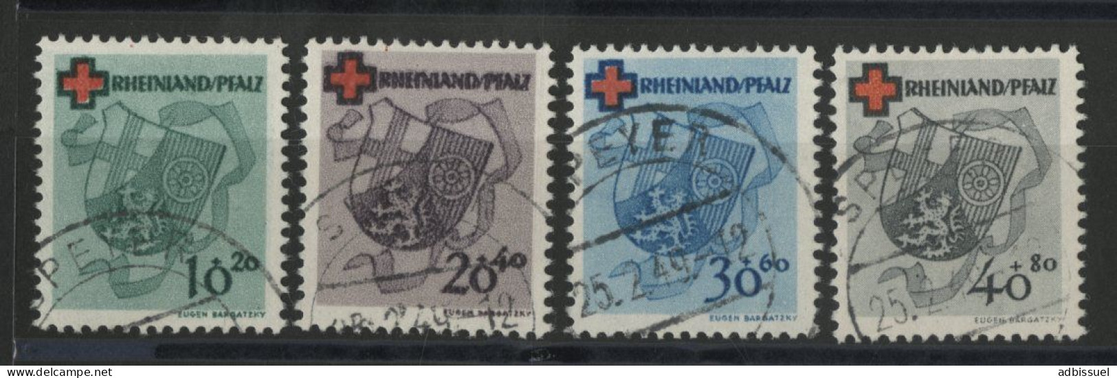 RHEINLAND-PFALZ N° 41 à 44 (Mi 42 à 45) Cote 352 € Oblitérés - Renania-Palatinado