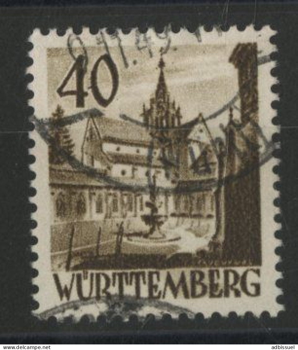 WURTTEMBERG N° 35 Oblitéré Cote 50 € 40 P Brun-olive - Wurtemberg