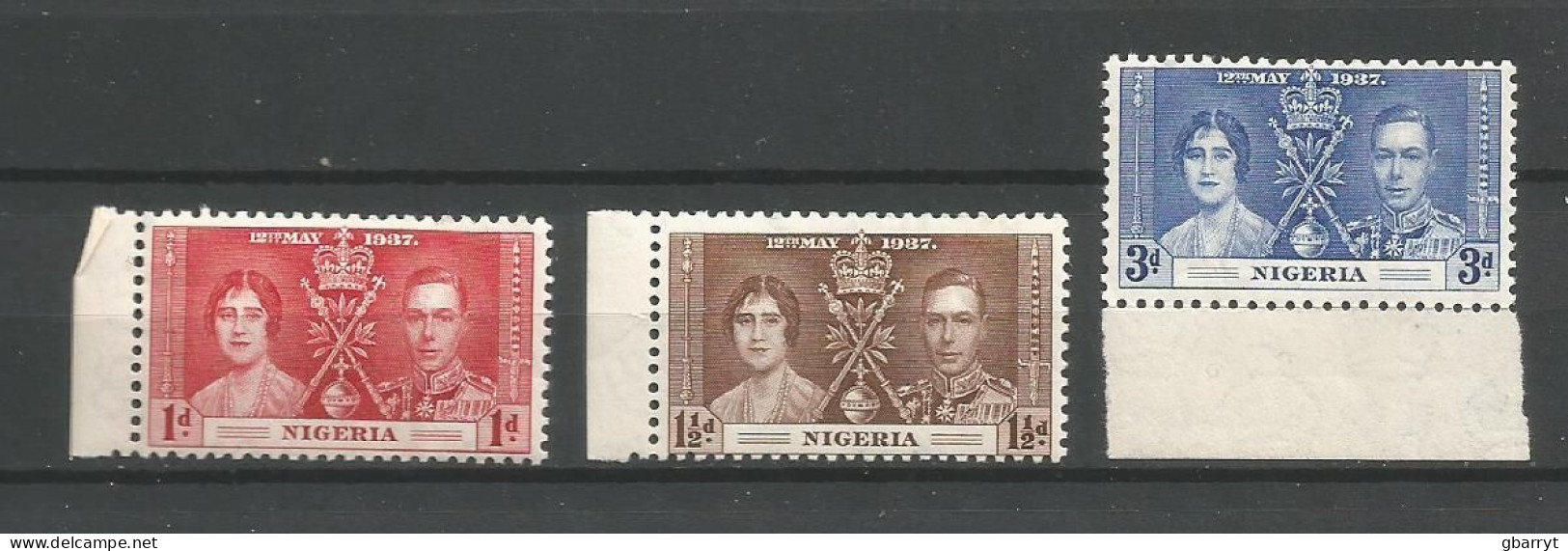 Nigeria -  Scott # 50 - 52 .MNH VF. Coronation Common Design.complete..................(w101) - Nigeria (...-1960)