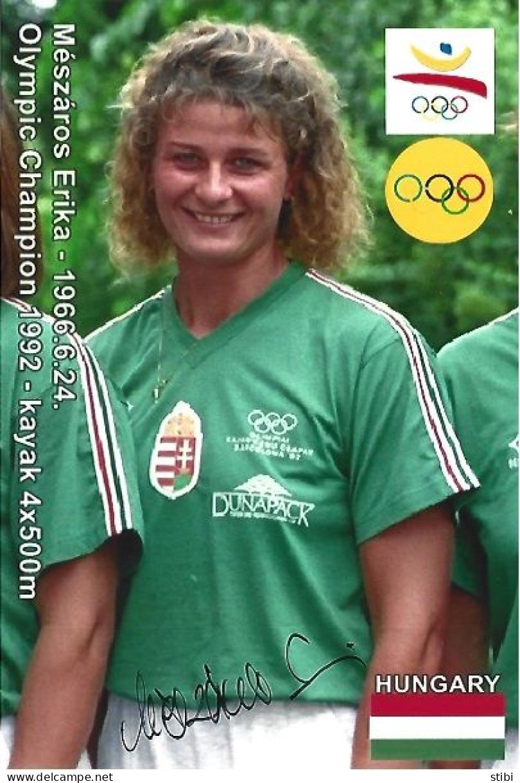 HUNGARY - ORIG.AUTOGRAPH - MÉSZÁROS ERIKA - OLYMPIC CHAMPION - KAYAK - 1992 BARCELONA - Sportlich