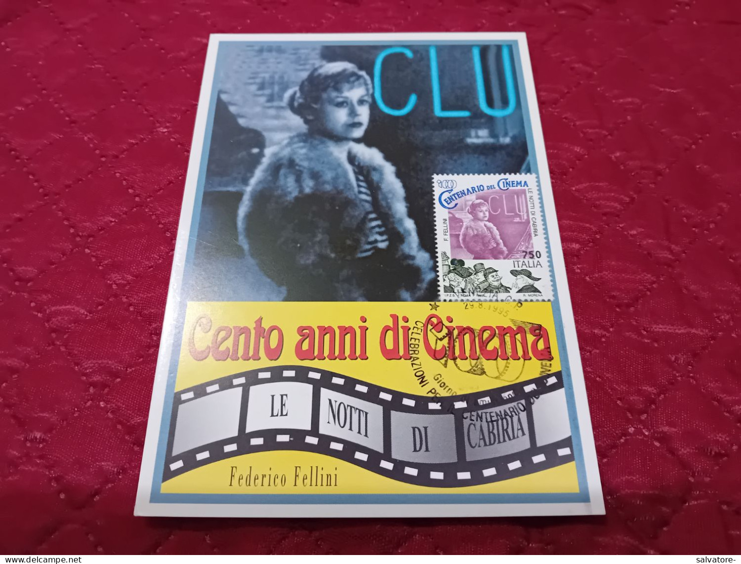 CARTOLINA CENTO ANNI DI CINEMA - Cinema Advertisement
