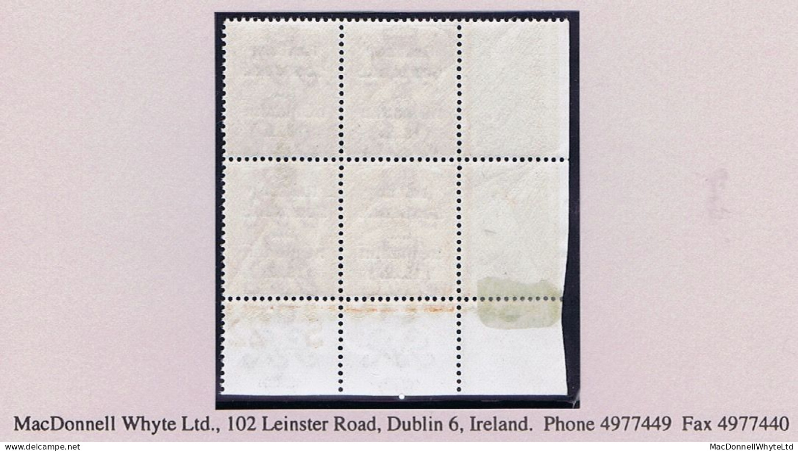 Ireland 1922 Thom Rialtas 5-line Black Ovpt On 2d Die 2, Corner Block Of 4 Control S22 Perf Mint - Unused Stamps