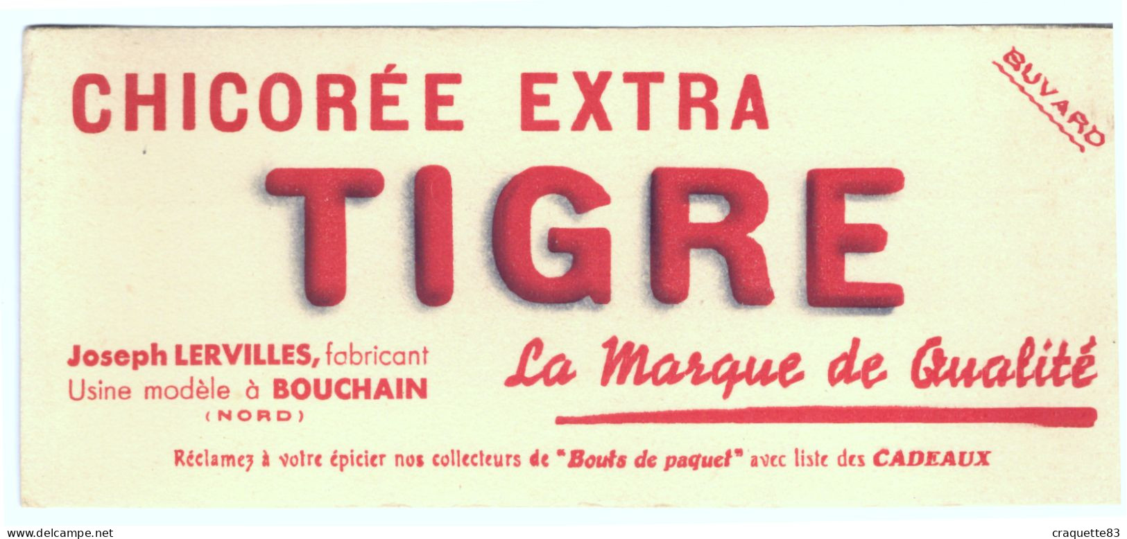 CHICOREE EXTRA  TIGRE  LA MARSUE DE QUALITE -JOSEPH LERVILLES FABRICANT-  USINE MODELE  BOUCHAIN NORD - Lebensmittel