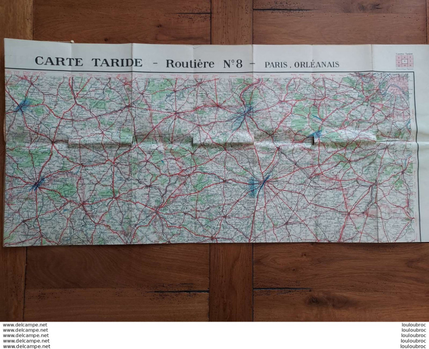 CARTE ROUTIERE TARIDE N°8 PARIS ORLEANAIS - Roadmaps