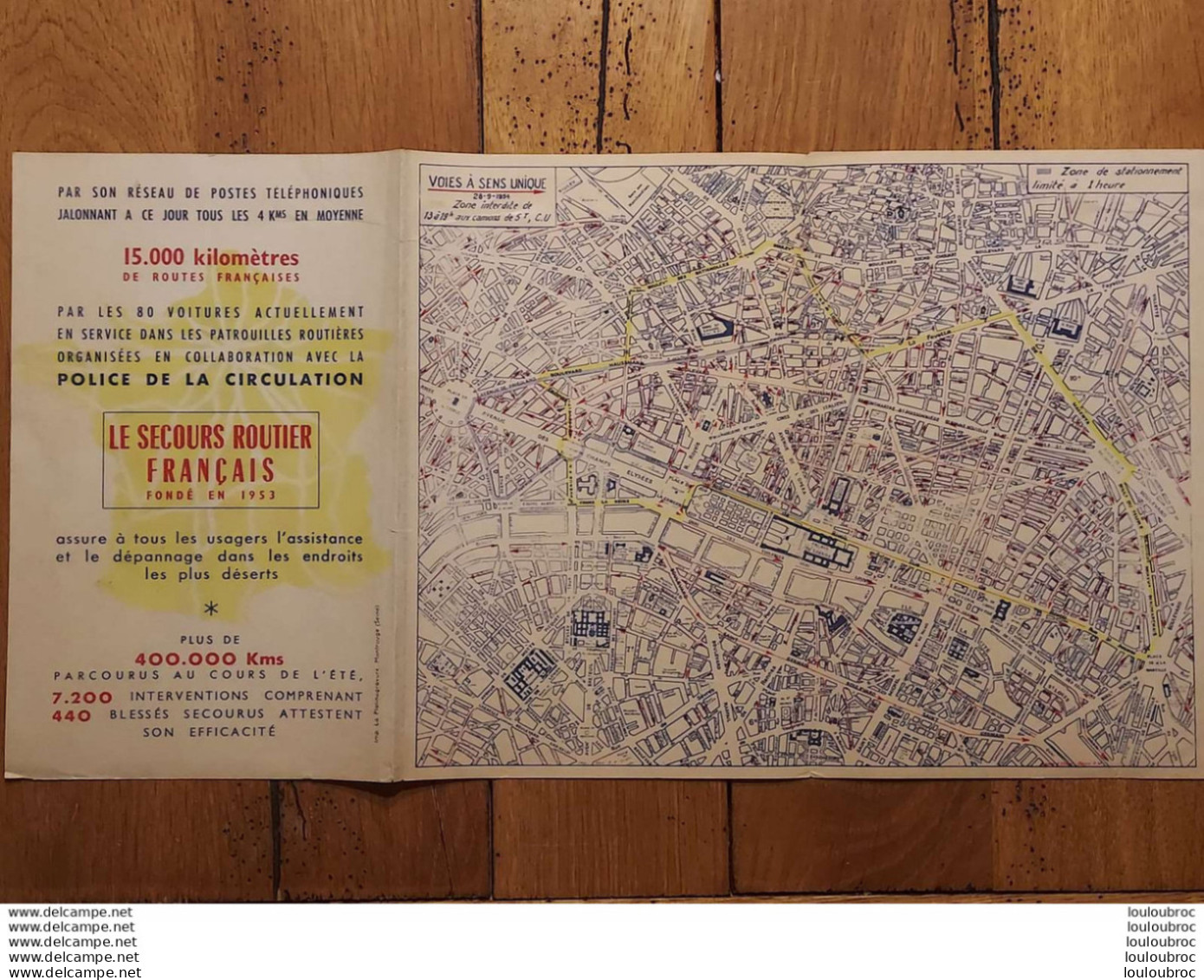 TOURING CLUB DE FRANCE 10/1954 COMMENT CIRCULER A PARIS DEPLIANT AVEC PLAN - Altri & Non Classificati