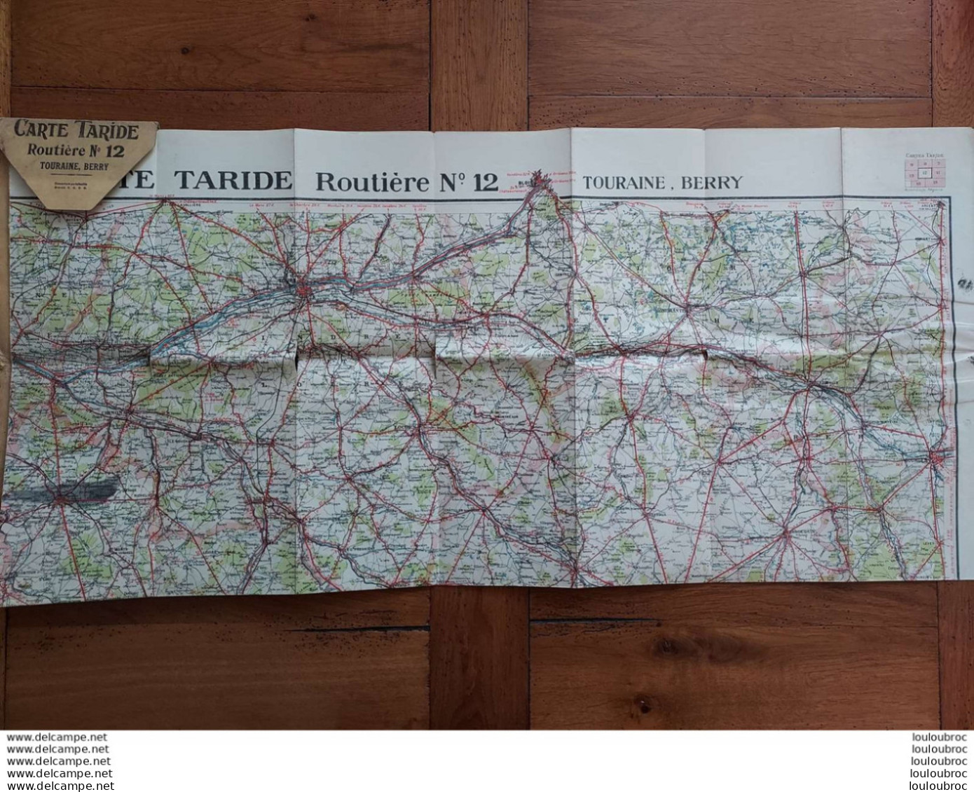 CARTE ROUTIERE TARIDE N°12 TOURAINE BERRY - Wegenkaarten