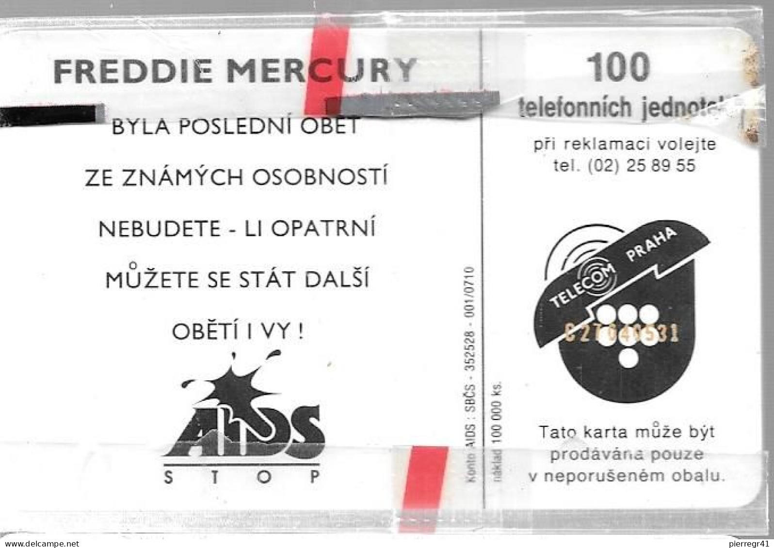 CARTE²°-1993-TCHECOSLOVAQUIE-PUCE Sc5 V°N°Rge C27640531-GROUPE QUEEN-NSB-TBE - Czechoslovakia