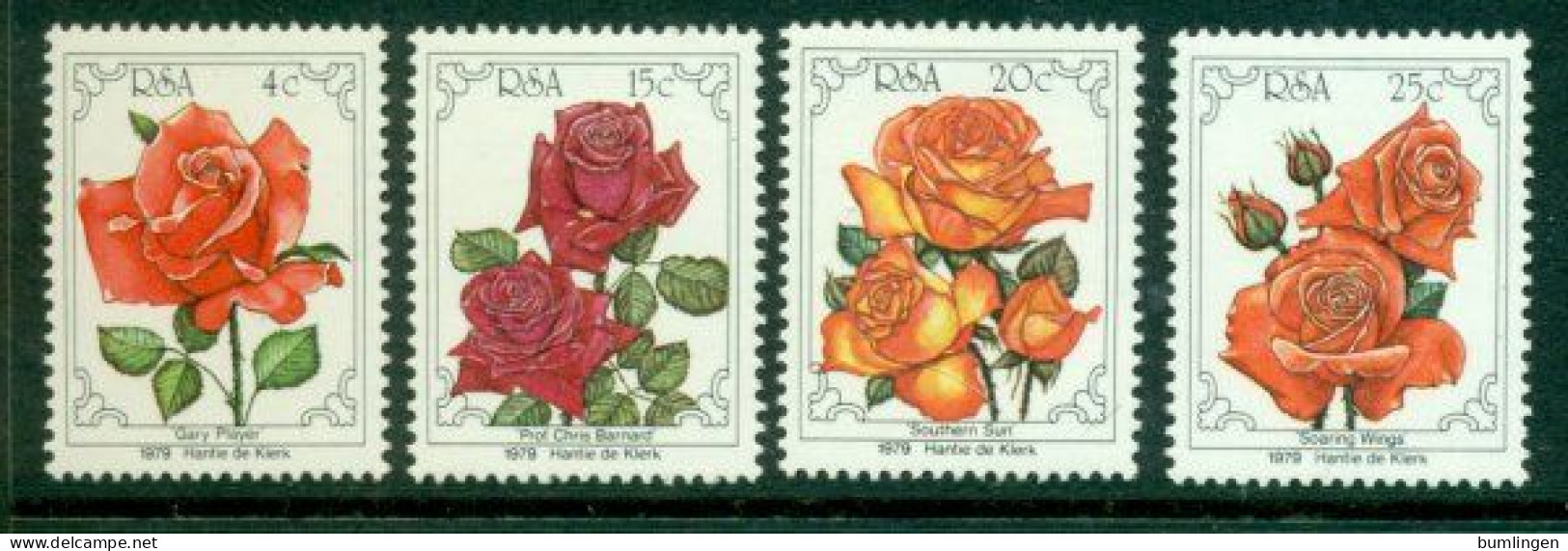 SOUTH AFRICA 1979 Mi 562-65** Roses [B504] - Rosas