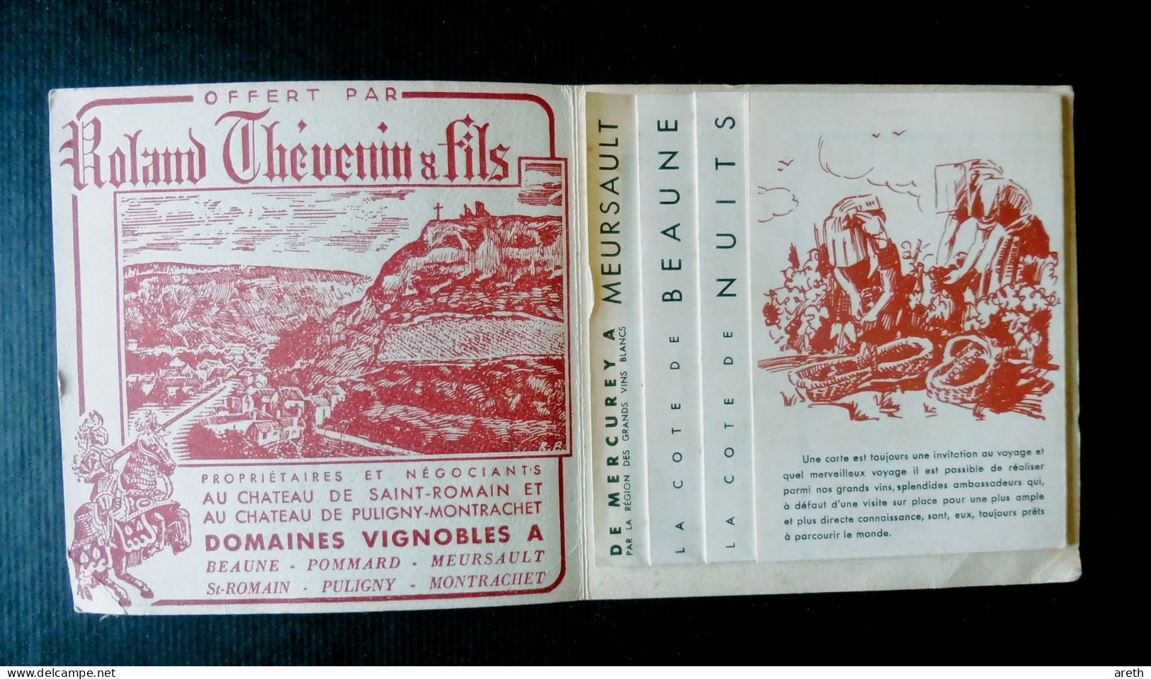 La Bourgogne Et Ses Vins: Plaquette Présentant Les Grands Crus  De Bourgogne Et Carte Vinicole De La Cote D'Or - 1948 - Bourgogne