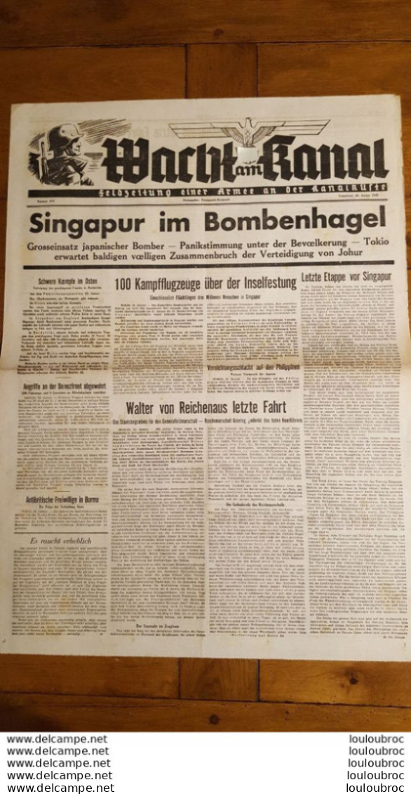 WACHT AM KANAL  JOURNAL ALLEMAND  24 JANVIER 1942  FELDZEITUNG - 1939-45