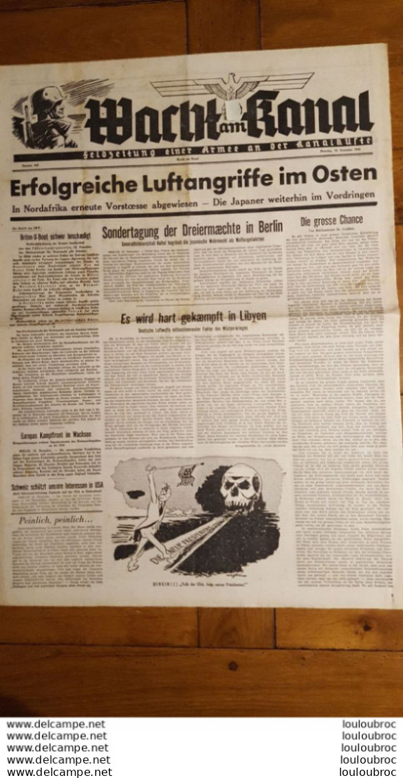 WACHT AM KANAL  JOURNAL ALLEMAND  16 DECEMBRE  1941  FELDZEITUNG - 1939-45