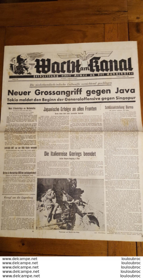 WACHT AM KANAL  JOURNAL ALLEMAND  06 FEVRIER  1942 FELDZEITUNG - 1939-45