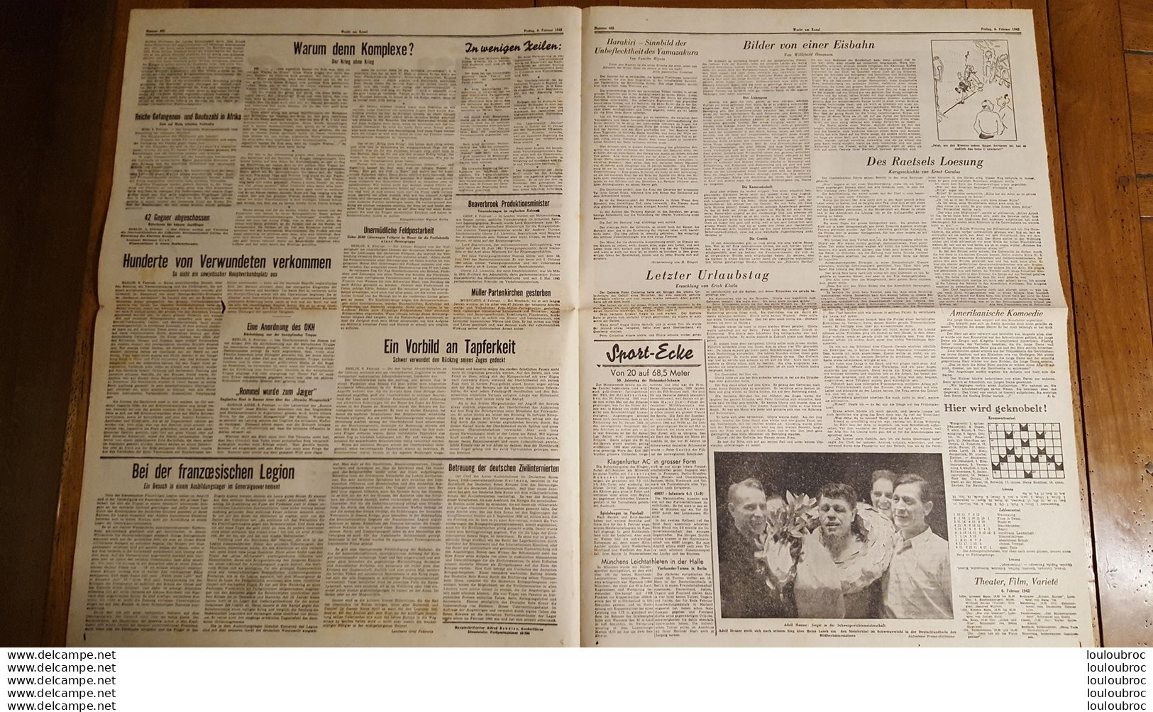 WACHT AM KANAL  JOURNAL ALLEMAND  06 FEVRIER  1942 FELDZEITUNG - 1939-45