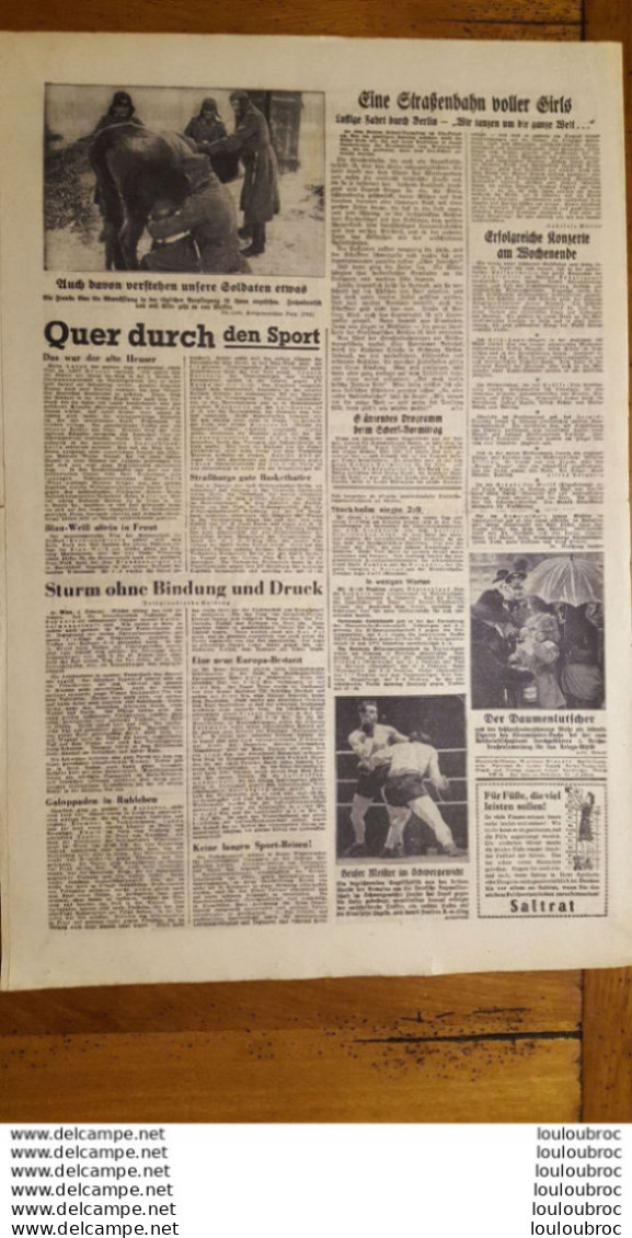 NACHTAUSGABE FELDPOST BERLINER ILLUSTRIERTE 2 FEVRIER 1942 JOURNAL ALLEMAND - 1939-45