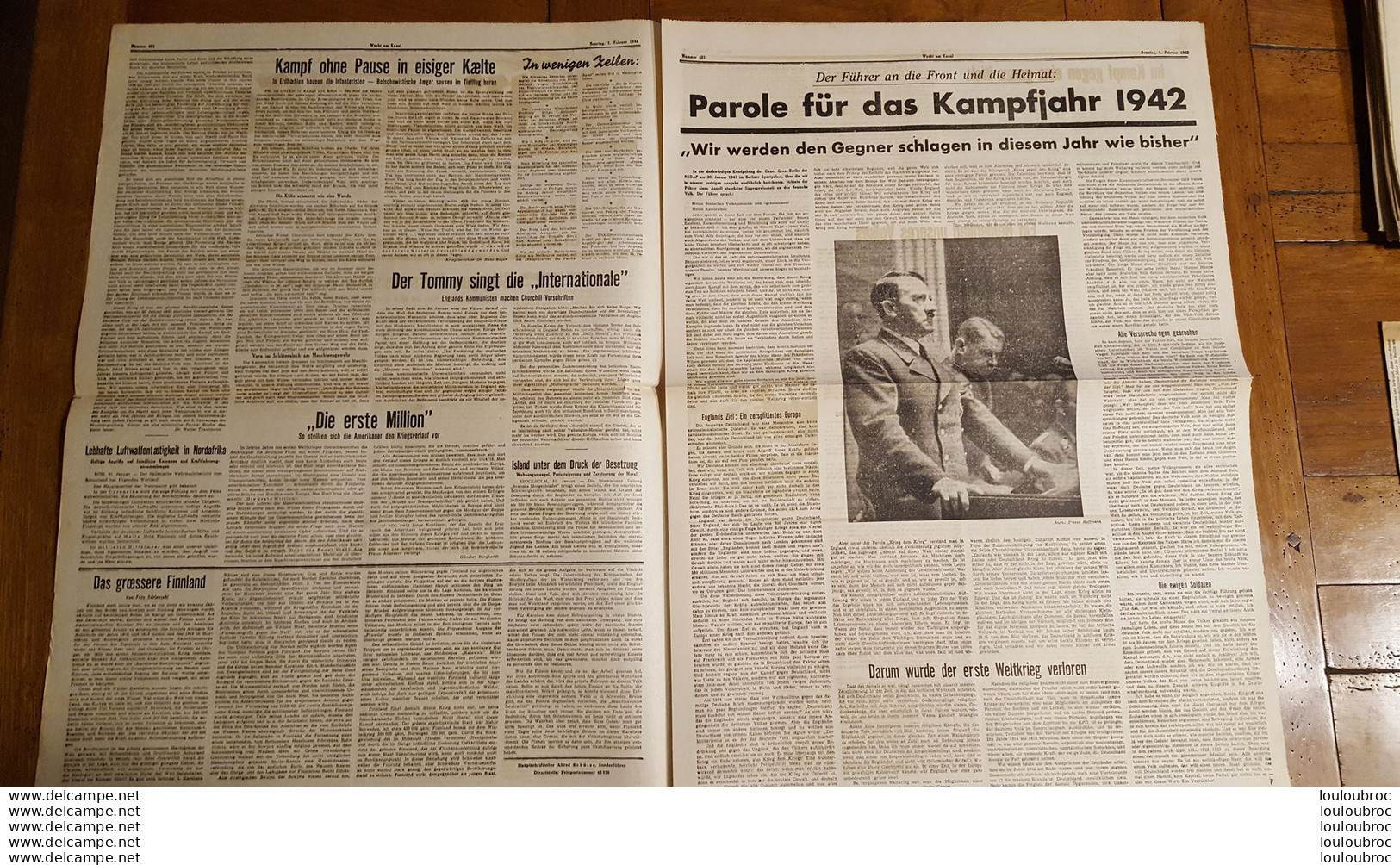 WACHT AM KANAL  JOURNAL ALLEMAND  01 FEVRIER  1942 FELDZEITUNG - 1939-45