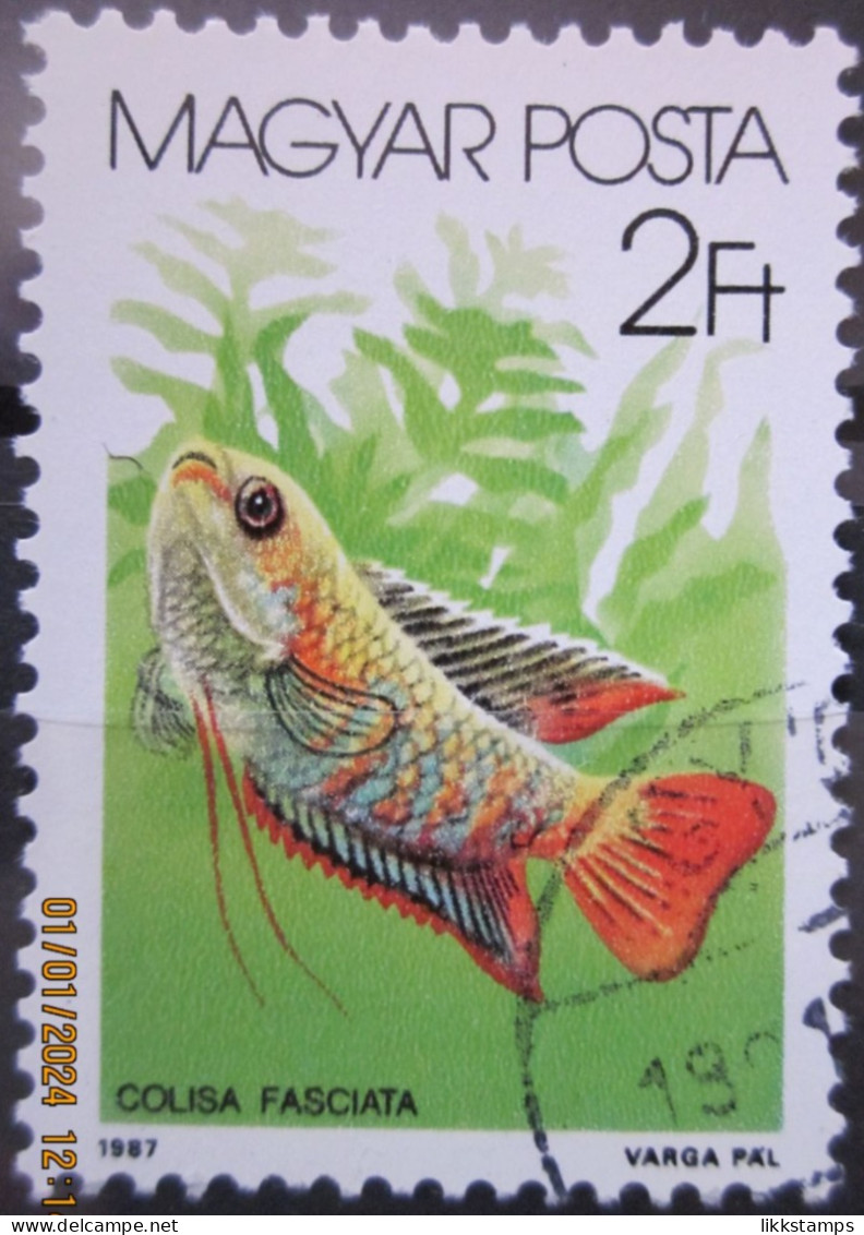 HUNGARY ~ 1987 ~ S.G. NUMBERS 3757, ~ FISH. ~ VFU #02785 - Used Stamps